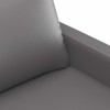 Sofa Sofos komplektas su pagalvėlėmis, 3 dalių, pilkas, dirbtinė oda