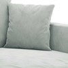 Sofa Sofos komplektas su pagalvėlėmis, 3 dalių, pilkas, aksomas