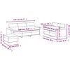 Sofa Sofos komplektas su pagalvėlėmis, 3 dalių, kreminis, audinys