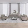 Sofa Sofos komplektas su pagalvėlėmis, 3 dalių, taupe, audinys
