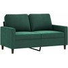 Sofa Sofos komplektas su pagalvėlėmis, 3 dalių, žalias, aksomas
