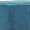Sofa Sofos komplektas su pagalvėlėmis, 3 dalių, mėlynas, aksomas