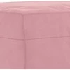 Sofa Sofos komplektas su pagalvėlėmis, 3 dalių, rožinis, aksomas