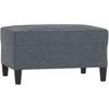 Sofa Sofos komplektas su pagalvėlėmis, 3 dalių, pilkas, aksomas