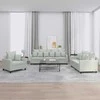Sofa Sofos komplektas su pagalvėlėmis, 3 dalių, pilkas, aksomas
