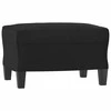 Sofa Sofos komplektas su pagalvėlėmis, 3 dalių, juodas, dirbtinė oda