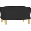 Sofa Sofos komplektas su pagalvėlėmis, 3 dalių, juodas, audinys