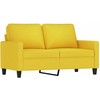 Sofa Sofos komplektas su pagalvėlėmis, 3 dalių, geltonas, audinys
