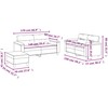 Sofa Sofos komplektas su pagalvėlėmis, 3 dalių, smėlio, audinys