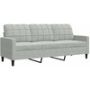 Sofa Sofos komplektas su pagalvėlėmis, 3 dalių, pilkas, aksomas