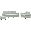 Sofa Sofos komplektas su pagalvėlėmis, 3 dalių, pilkas, aksomas