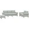 Sofa Sofos komplektas su pagalvėlėmis, 3 dalių, pilkas, aksomas