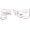 Sofa Sofos komplektas su pagalvėlėmis, 3 dalių, kreminis, aksomas