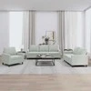 Sofa Sofos komplektas su pagalvėlėmis, 3 dalių, pilkas, aksomas
