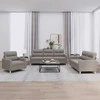 Sofa Sofos komplektas su pagalvėlėmis, 3 dalių, taupe, audinys