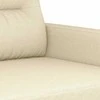 Sofa Sofos komplektas su pagalvėlėmis, 3 dalių, kreminis, audinys