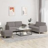Sofa Sofos komplektas su pagalvėlėmis, 3 dalių, taupe, audinys