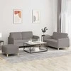 Sofa Sofos komplektas su pagalvėlėmis, 3 dalių, taupe, audinys