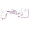 Sofa Sofos komplektas su pagalvėlėmis, 3 dalių, juodas, aksomas