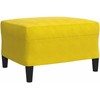 Sofa Sofos komplektas su pagalvėlėmis, 3 dalių, geltonas, aksomas