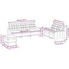 Sofa Sofos komplektas su pagalvėlėmis, 3 dalių, vyno, dirbtinė oda