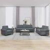 Sofa Sofos komplektas su pagalvėlėmis, 3 dalių, pilkas, aksomas