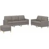 Sofa Sofos komplektas su pagalvėlėmis, 3 dalių, taupe, audinys
