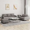 Sofa Sofos komplektas su pagalvėlėmis, 3 dalių, taupe, audinys