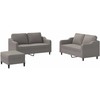 Sofa Sofos komplektas su pagalvėlėmis, 3 dalių, taupe, audinys