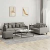Sofa Sofos komplektas su pagalvėlėmis, 3 dalių, taupe, audinys