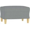 Sofa Sofos komplektas su pagalvėlėmis, 3 dalių, pilkas, audinys