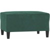 Sofa Sofos komplektas su pagalvėlėmis, 3 dalių, žalias, aksomas