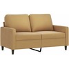 Sofa Sofos komplektas su pagalvėlėmis, 3 dalių, rudas, aksomas