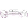 Sofa Sofos komplektas su pagalvėlėmis, 3 dalių, vyno, audinys