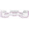 Sofa Sofos komplektas su pagalvėlėmis, 3 dalių, taupe, audinys