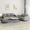 Sofa Sofos komplektas su pagalvėlėmis, 3 dalių, taupe, audinys