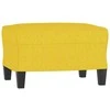 Sofa Sofos komplektas su pagalvėlėmis, 3 dalių, geltonas, audinys