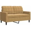 Sofa Sofos komplektas su pagalvėlėmis, 3 dalių, rudas, aksomas