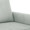Sofa Sofos komplektas su pagalvėlėmis, 3 dalių, pilkas, aksomas