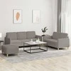 Sofa Sofos komplektas su pagalvėlėmis, 3 dalių, taupe, audinys