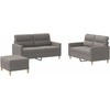 Sofa Sofos komplektas su pagalvėlėmis, 3 dalių, taupe, audinys