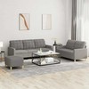 Sofa Sofos komplektas su pagalvėlėmis, 3 dalių, taupe, audinys