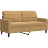 Sofa Sofos komplektas su pagalvėlėmis, 3 dalių, rudas, aksomas
