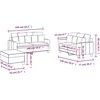 Sofa Sofos komplektas su pagalvėlėmis, 3 dalių, taupe, audinys