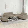 Sofa Sofos komplektas su pagalvėlėmis, 3 dalių, taupe, audinys