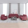 Sofa Sofos komplektas su pagalvėlėmis, 3 dalių, vyno, audinys