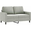 Sofa Sofos komplektas su pagalvėlėmis, 3 dalių, pilkas, aksomas