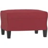 Sofa Sofos komplektas su pagalvėlėmis, 3 dalių, vyno, dirbtinė oda