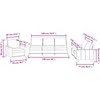 Sofa Sofos komplektas su pagalvėlėmis, 3 dalių, juodas, dirbtinė oda