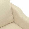 Sofa Sofos komplektas su pagalvėlėmis, 3 dalių, kreminis, audinys